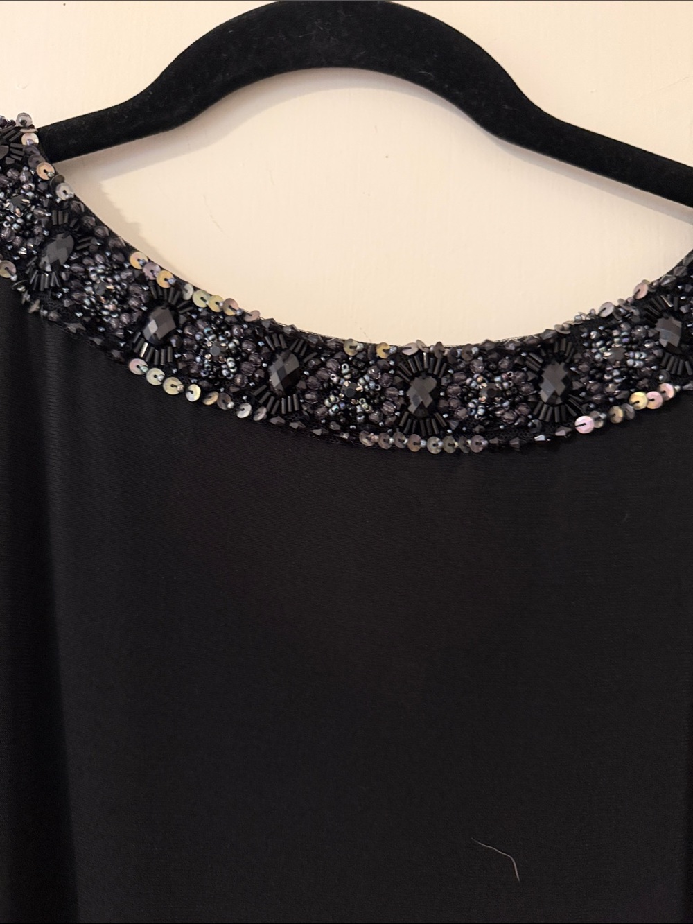 Alberto Makali Black Beaded Neckline Maxi Dress - Picture 2 of 5